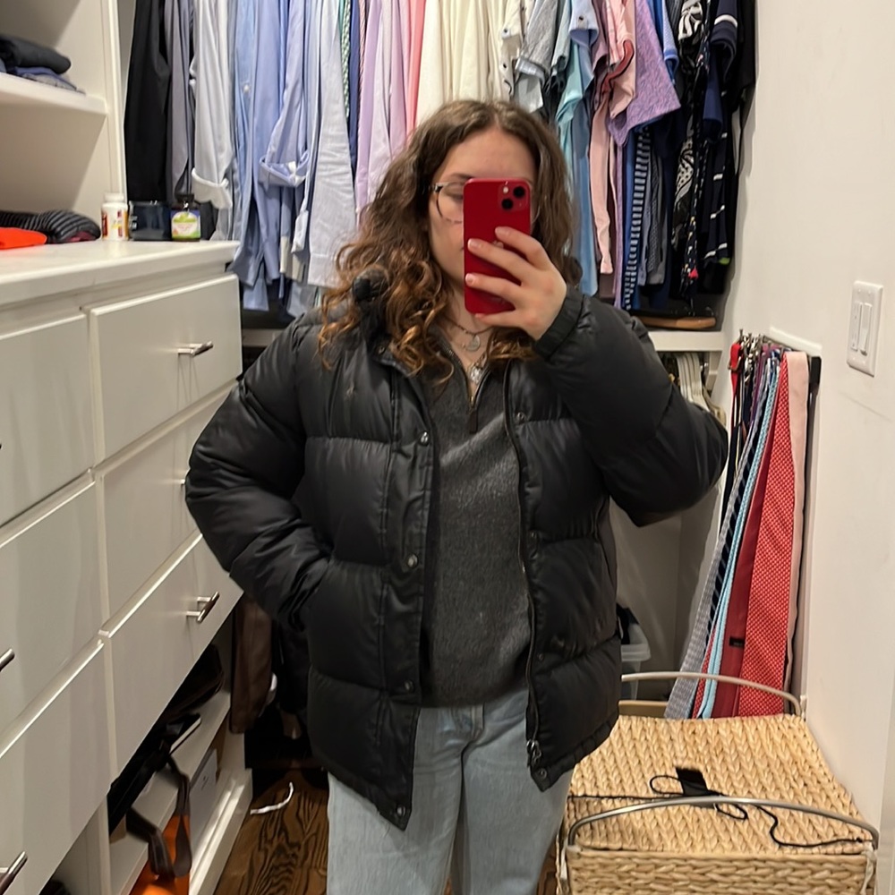 unisex authentic ralph lauren black puffer jacket
